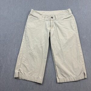 Patagonia Shorts Women 0 Beige All Wear Capris 100% Organic Cotton Bermuda 55392